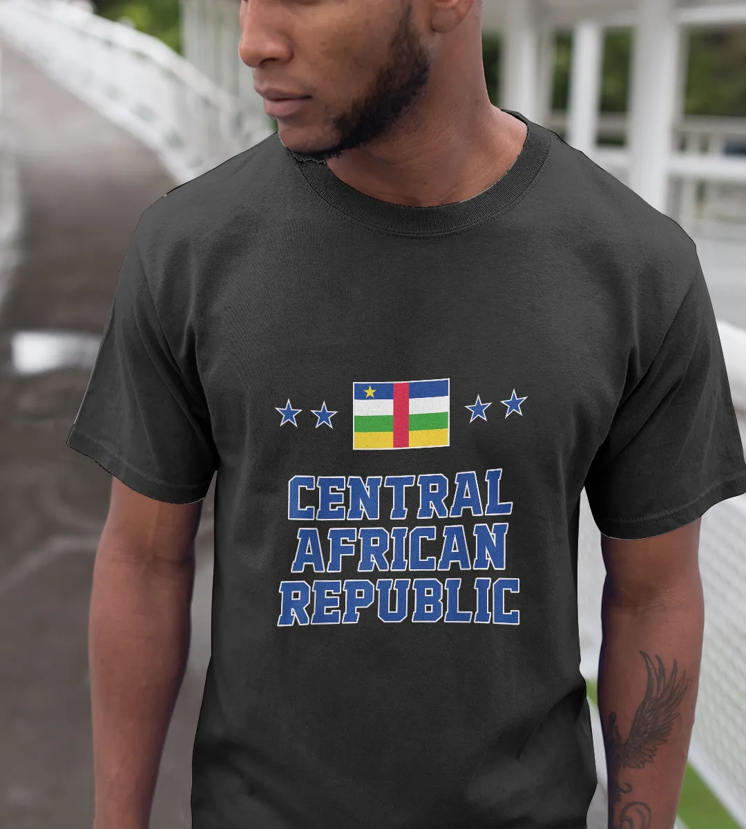 1sttheworld T-Shirt - Central African Republic T-Shirt Black A35