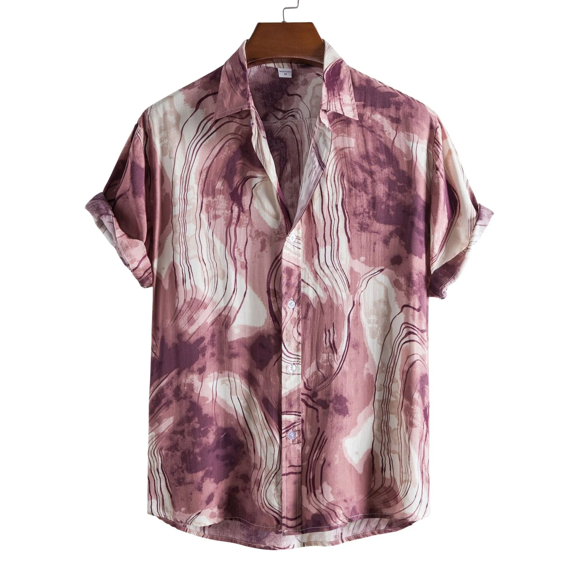 2022 Men Casual  Hawaiian Button Shirts