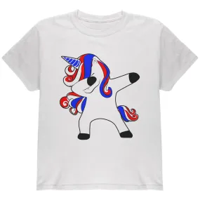 4th of July Dabbing Unicorn Americorn Youth T Shirt