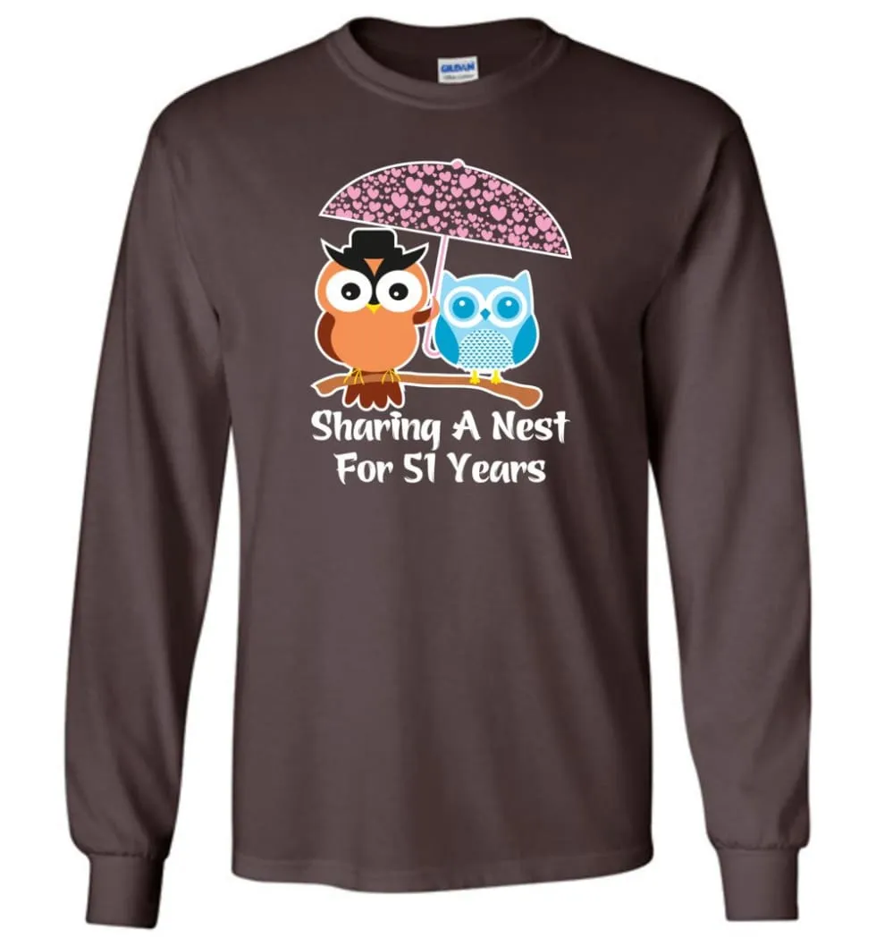 51 Years Wedding Anniversary Gifts Valentine's Day Long Sleeve T-Shirt