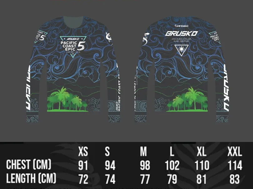 5th Brusko Pacific Coast Epic Limited Edition Technical Long Sleeves / Short Sleeves Jersey