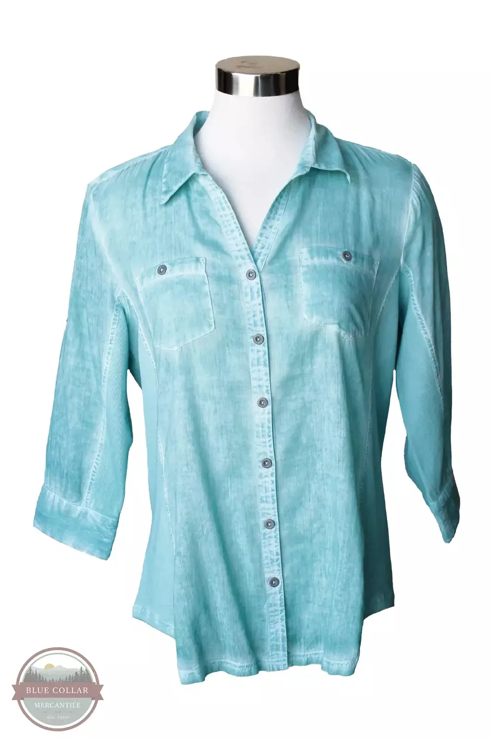 76020 Faded Wash 3/4 Sleeve Shirt