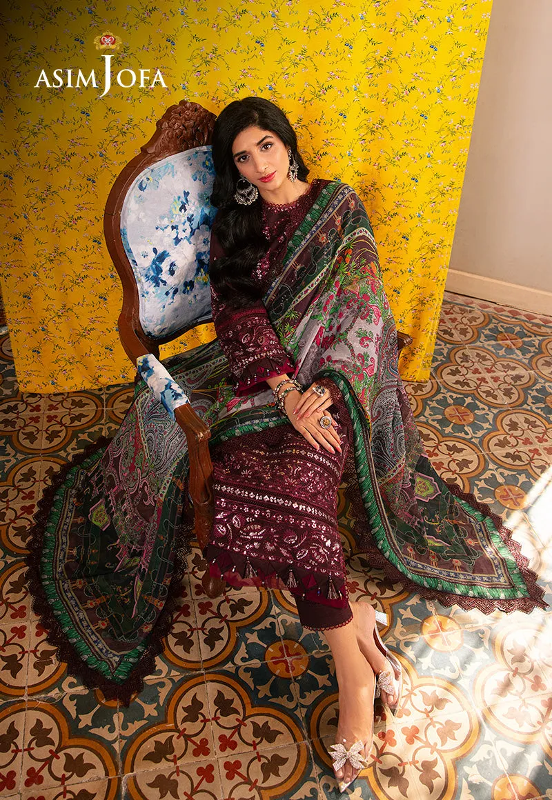 AJAR-34 EMBROIDERED LAWN 3 PCS