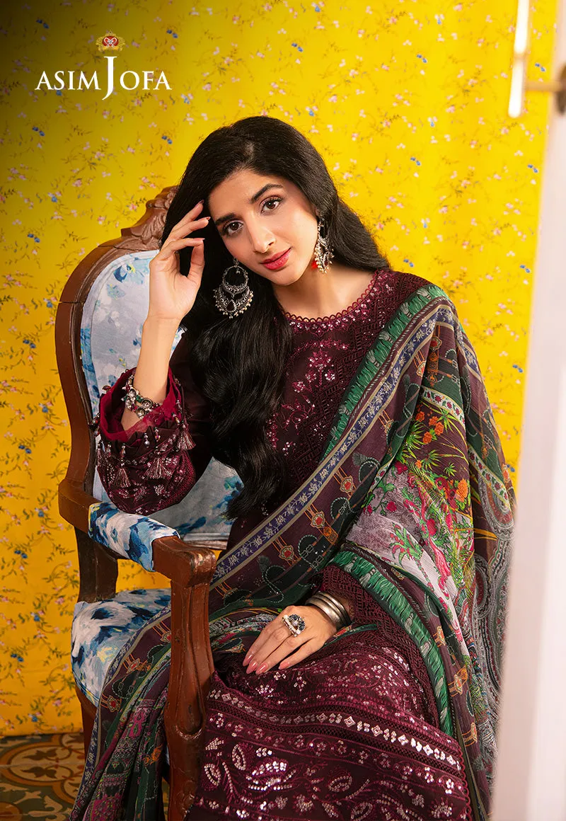 AJAR-34 EMBROIDERED LAWN 3 PCS