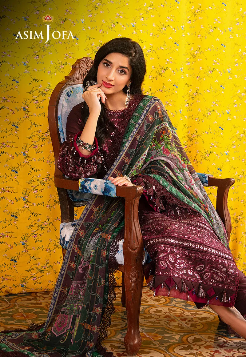 AJAR-34 EMBROIDERED LAWN 3 PCS