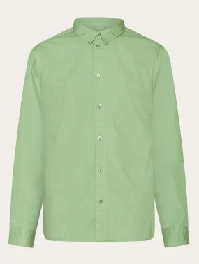 ALF Shale Green Crispy Cotton Shirt - Regular Fit - Certified GOTS and Vegan-Friendly