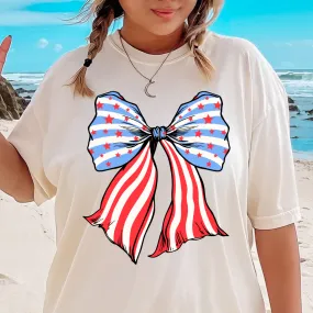 AMERICAN FLAG BOW SHIRT