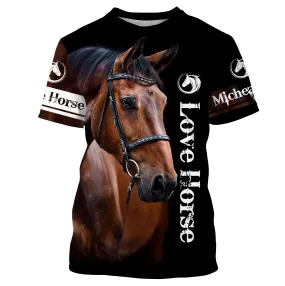 Amoureux des Chevaux, Chevaux Passion, 3D All-Over Tee shirt Personnalisé, Cadeau pour Homme Femme, Enfant qui Aime Les Chevaux - CTS07052207