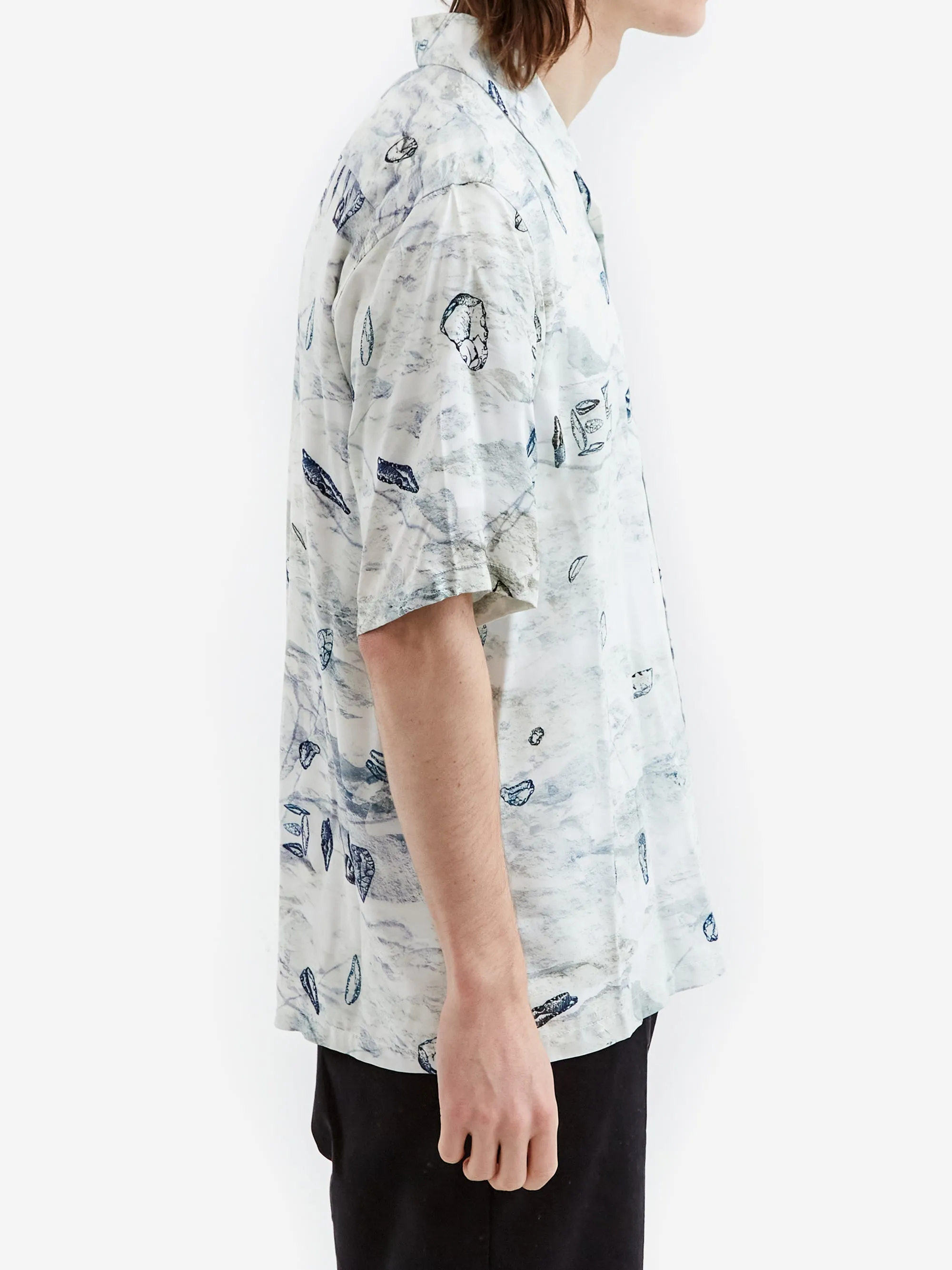 Aries Flints Hawaiian Shirt - White