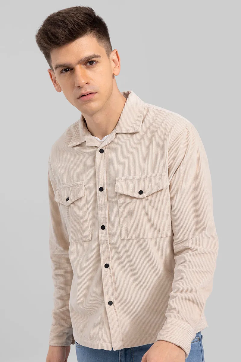 Artic Cream Courduroy Overshirt