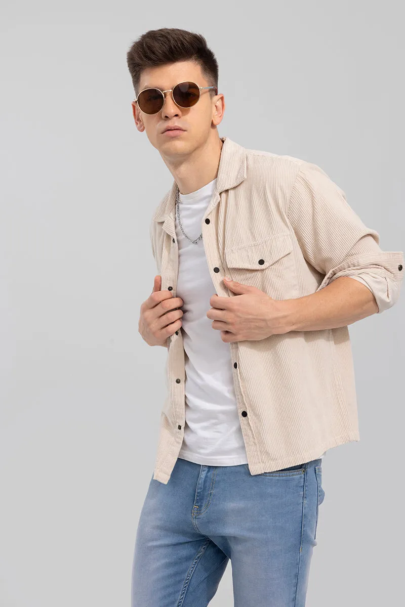 Artic Cream Courduroy Overshirt