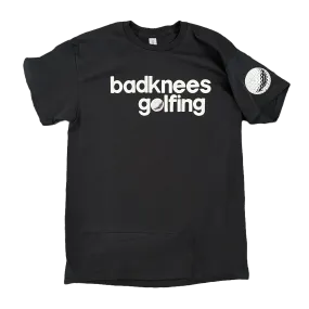 badknees Golfing T-shirt - From The Tips Black