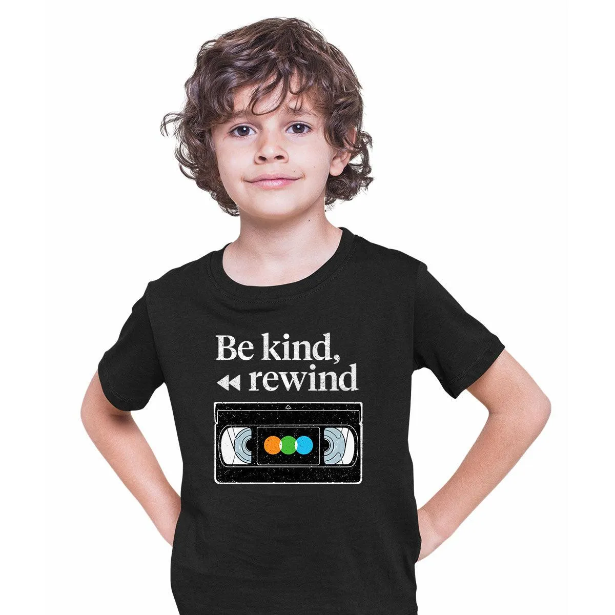 Be Kind Rewind Old Video Cassette Tape 80s Kids T-shirt Video Tape Akai, Sony, Scotch, Fuji Grunding