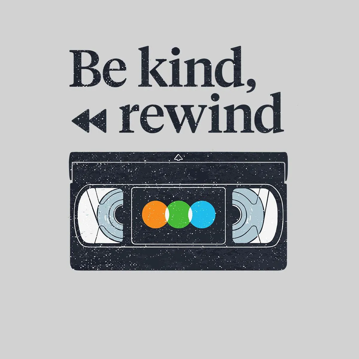 Be Kind Rewind Old Video Cassette Tape 80s Kids T-shirt Video Tape Akai, Sony, Scotch, Fuji Grunding