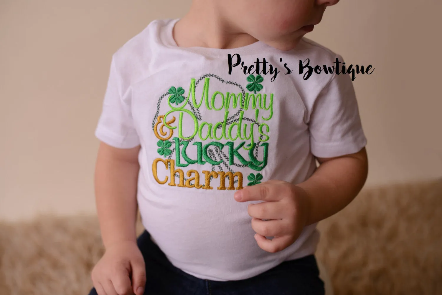 Boys St. Patrick's Day Shirt -- Mommy & Daddys Lucky Charm bodysuit or t shirt - St. Patricks Day shirt - Lucky Charm Saint Patricks