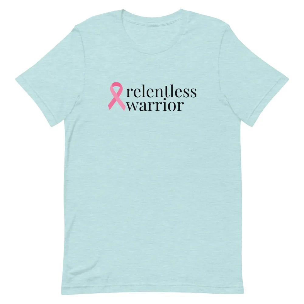 Breast Cancer relentless warrior Ribbon T-Shirt - Light Colors