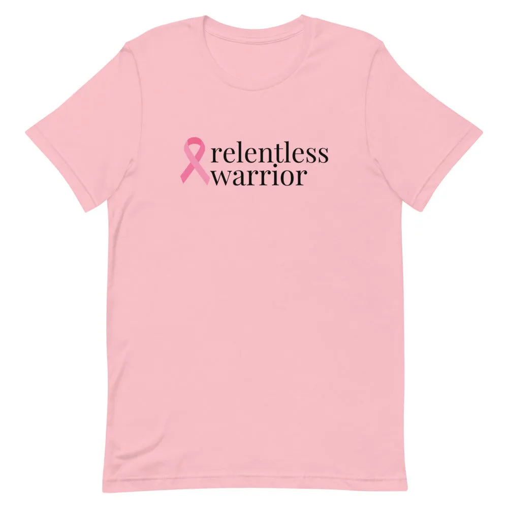 Breast Cancer relentless warrior Ribbon T-Shirt - Light Colors