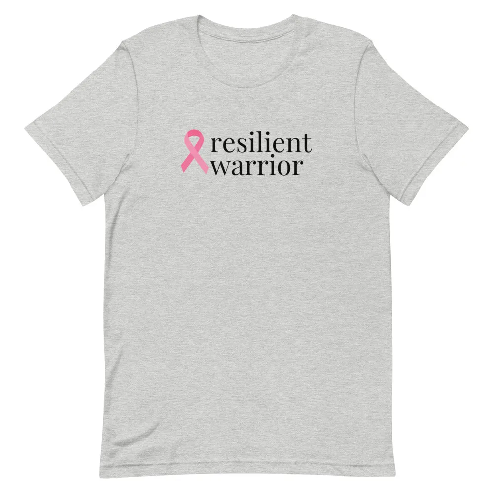 Breast Cancer resilient warrior Ribbon T-Shirt - Light Colors