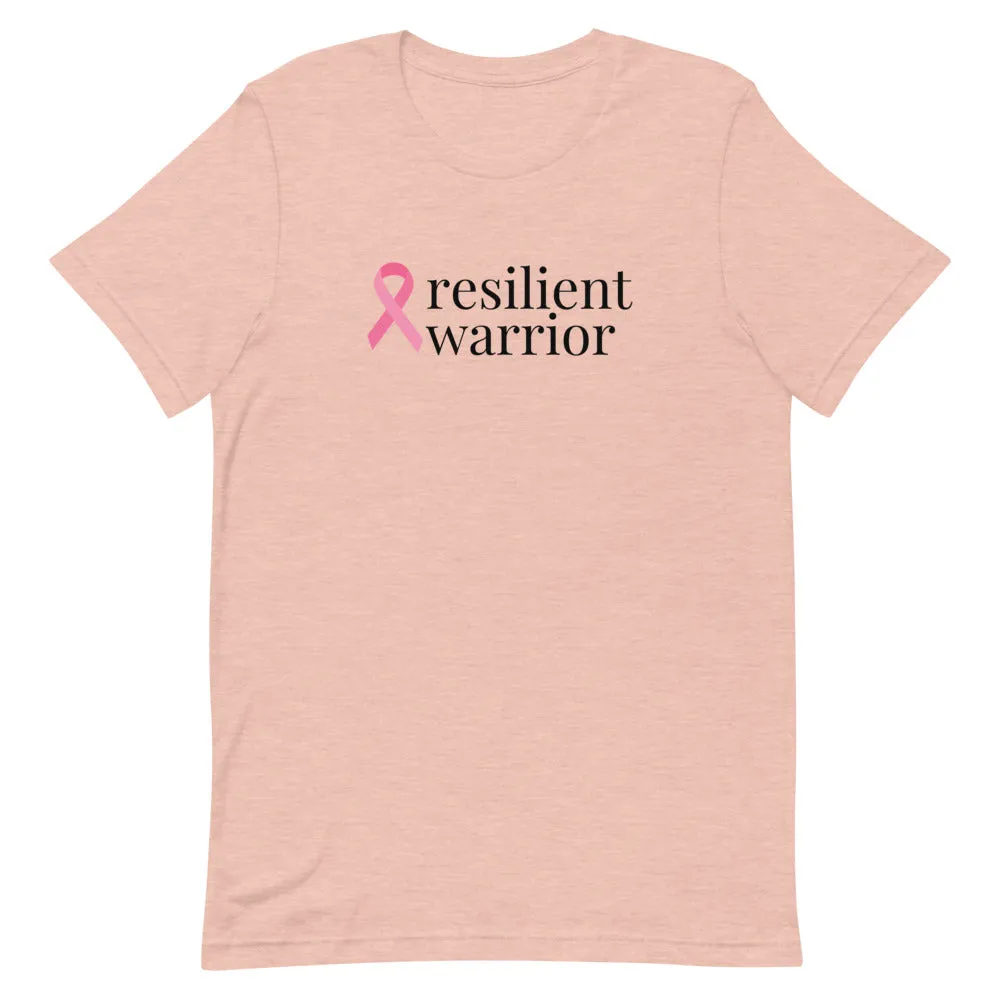 Breast Cancer resilient warrior Ribbon T-Shirt - Light Colors