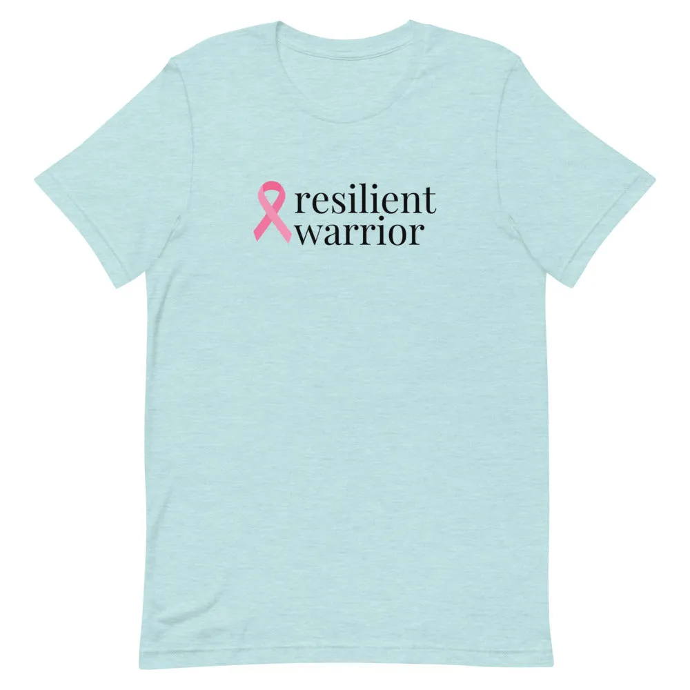 Breast Cancer resilient warrior Ribbon T-Shirt - Light Colors