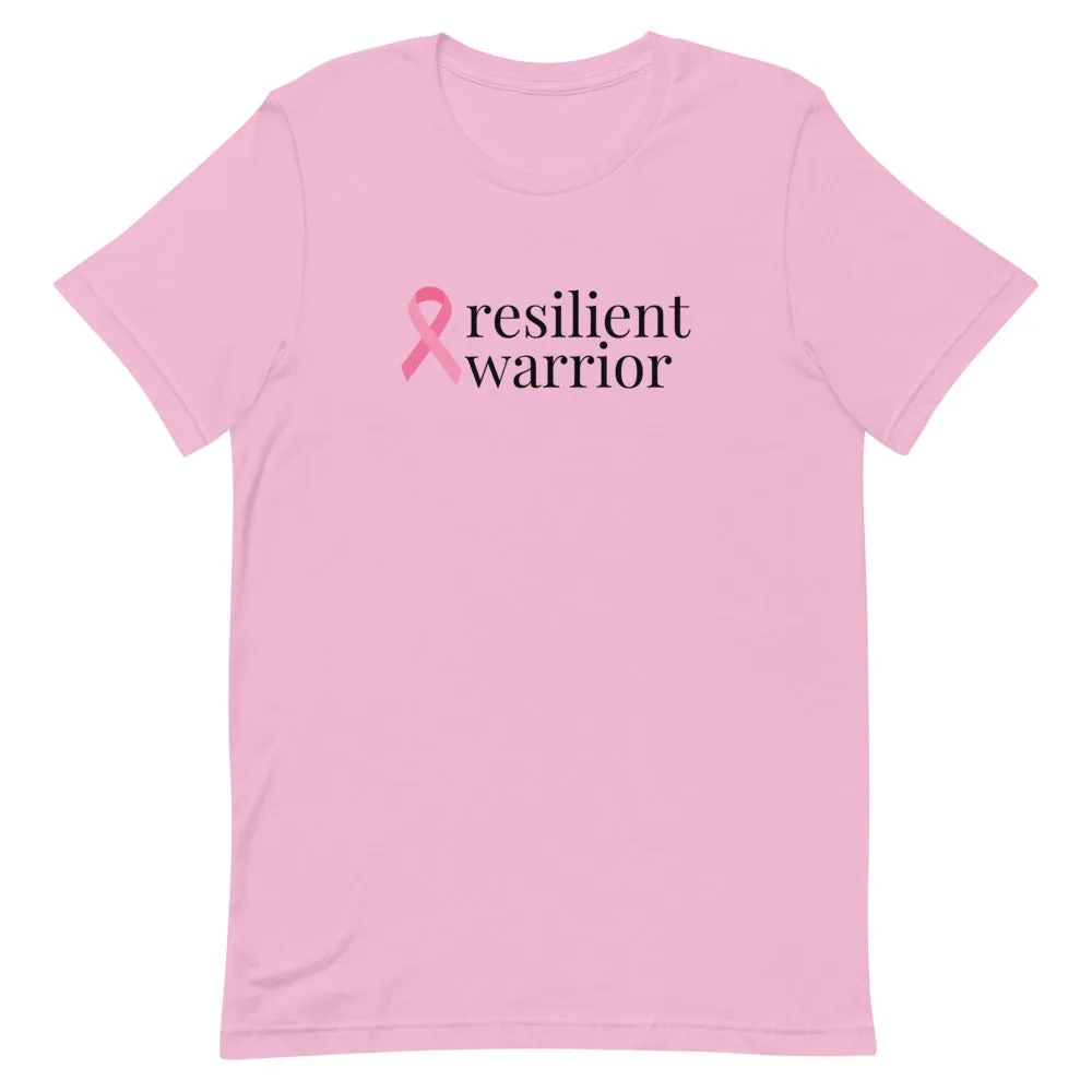 Breast Cancer resilient warrior Ribbon T-Shirt - Light Colors