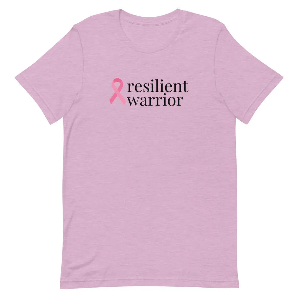 Breast Cancer resilient warrior Ribbon T-Shirt - Light Colors