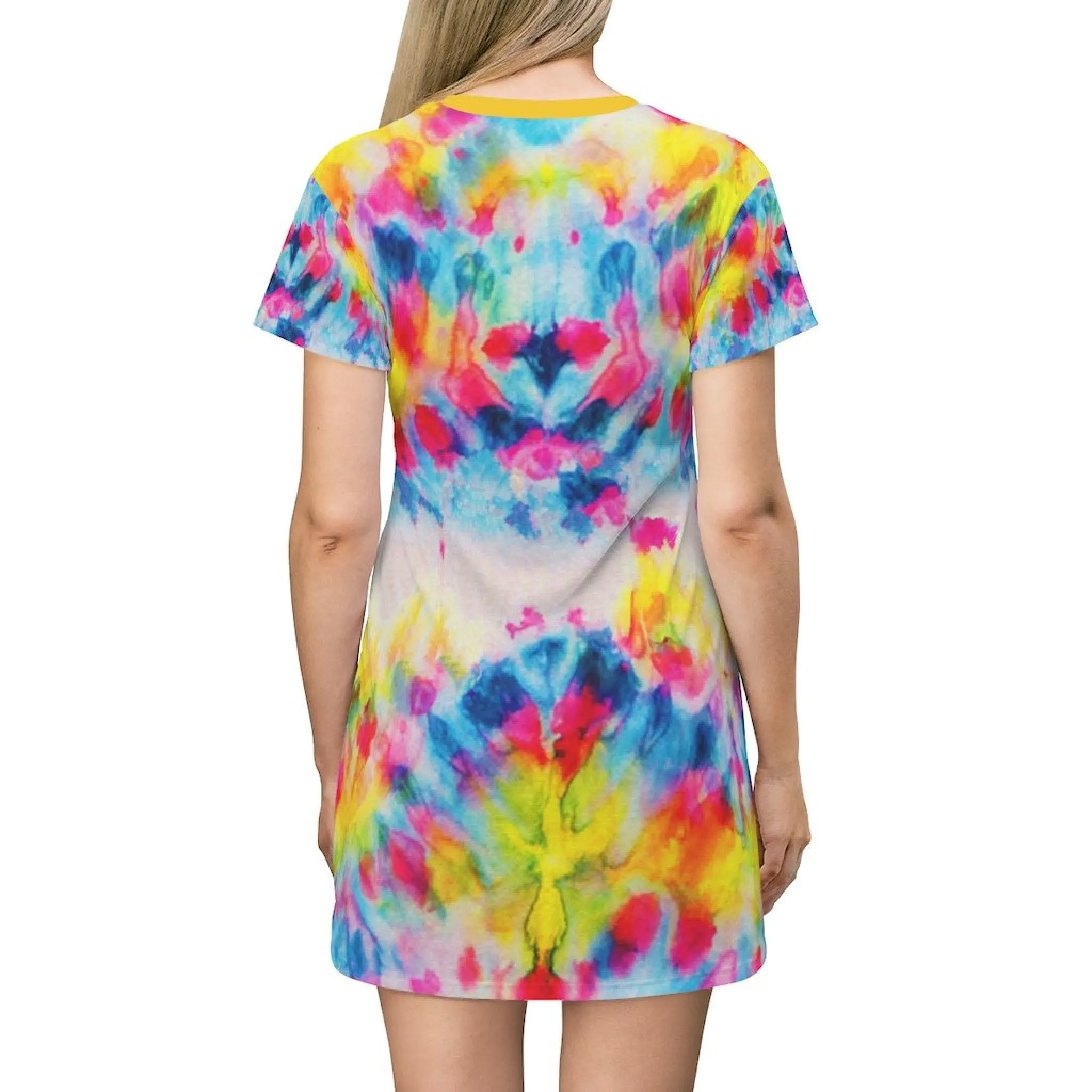 Bynelo Tie Dye Multicolour Print T-shirt Dress