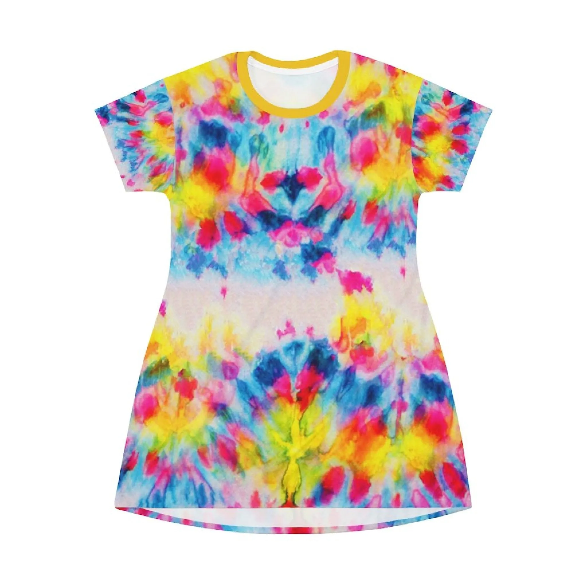 Bynelo Tie Dye Multicolour Print T-shirt Dress