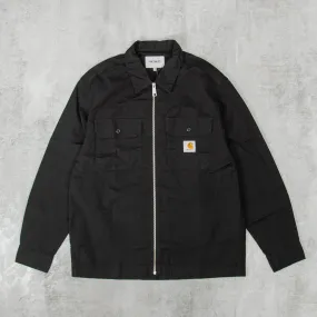 Carhartt WIP Craft Zip L/S Shirt - Black Rinsed