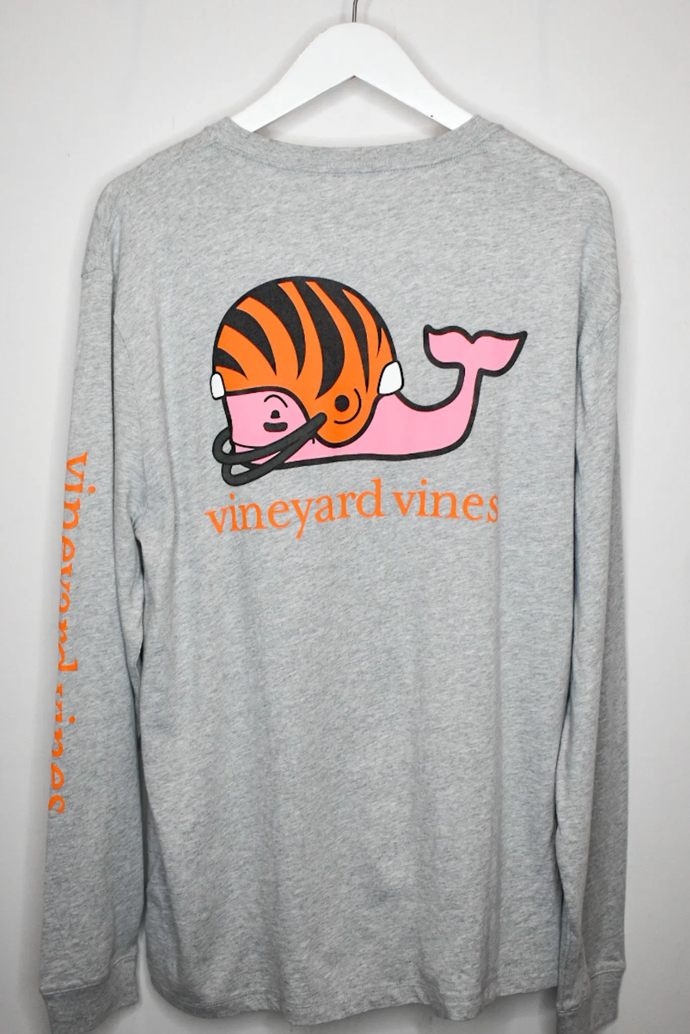 Cincinnati Bengals Vineyard Vines Whale Helmet Long Sleeve T-Shirt