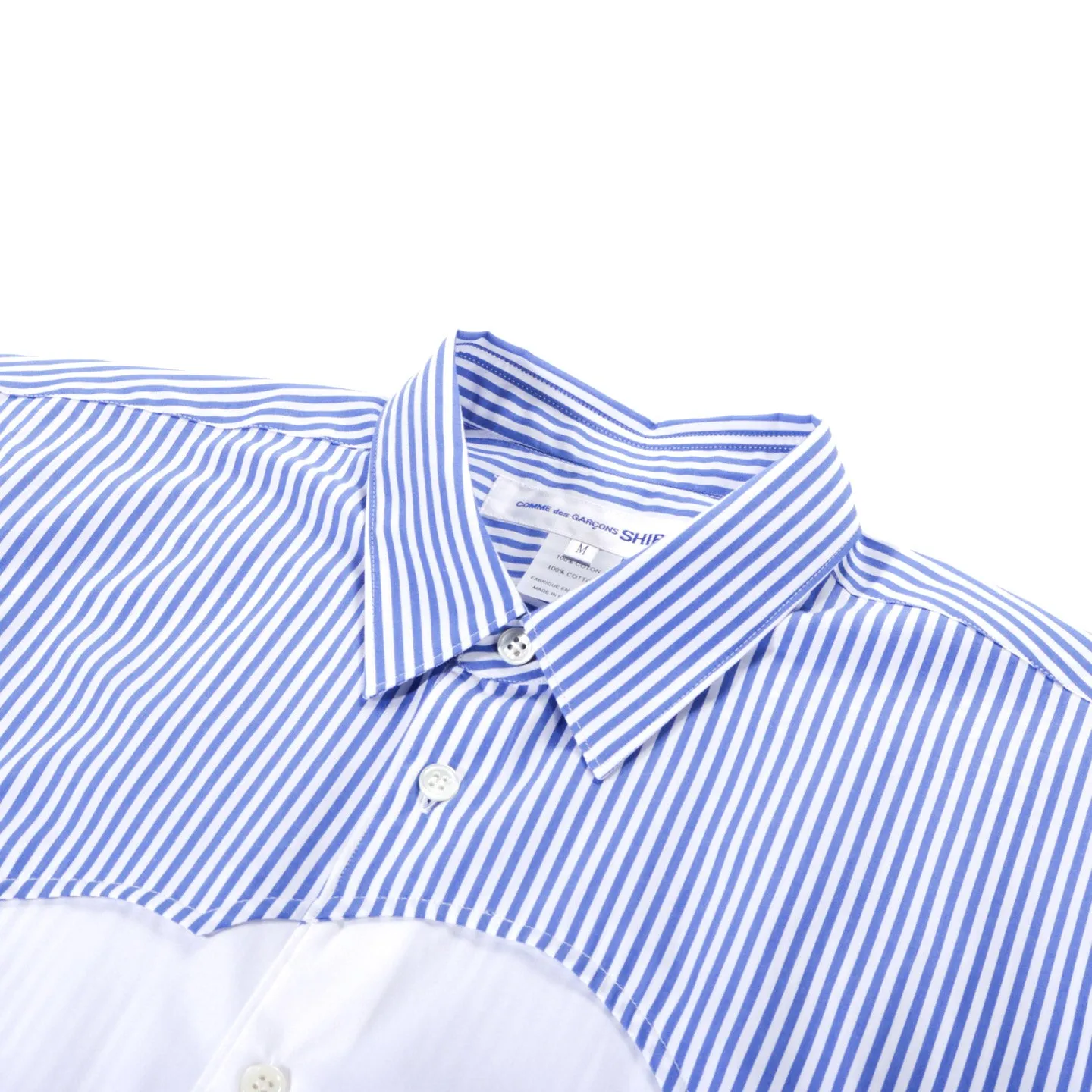 COMME DES GARCONS SHIRT B007 CHRISTIAN MARCLAY SHIRT BLUE / STRIPES