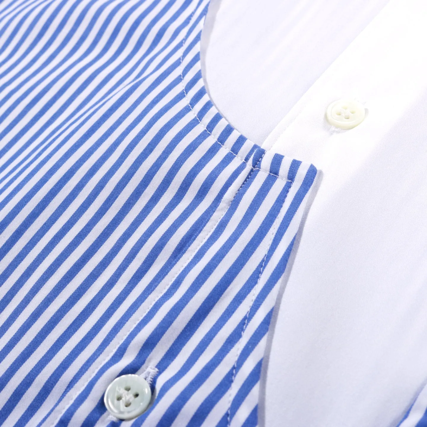 COMME DES GARCONS SHIRT B007 CHRISTIAN MARCLAY SHIRT BLUE / STRIPES