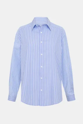 Contrast Stripe Shirt in Sky