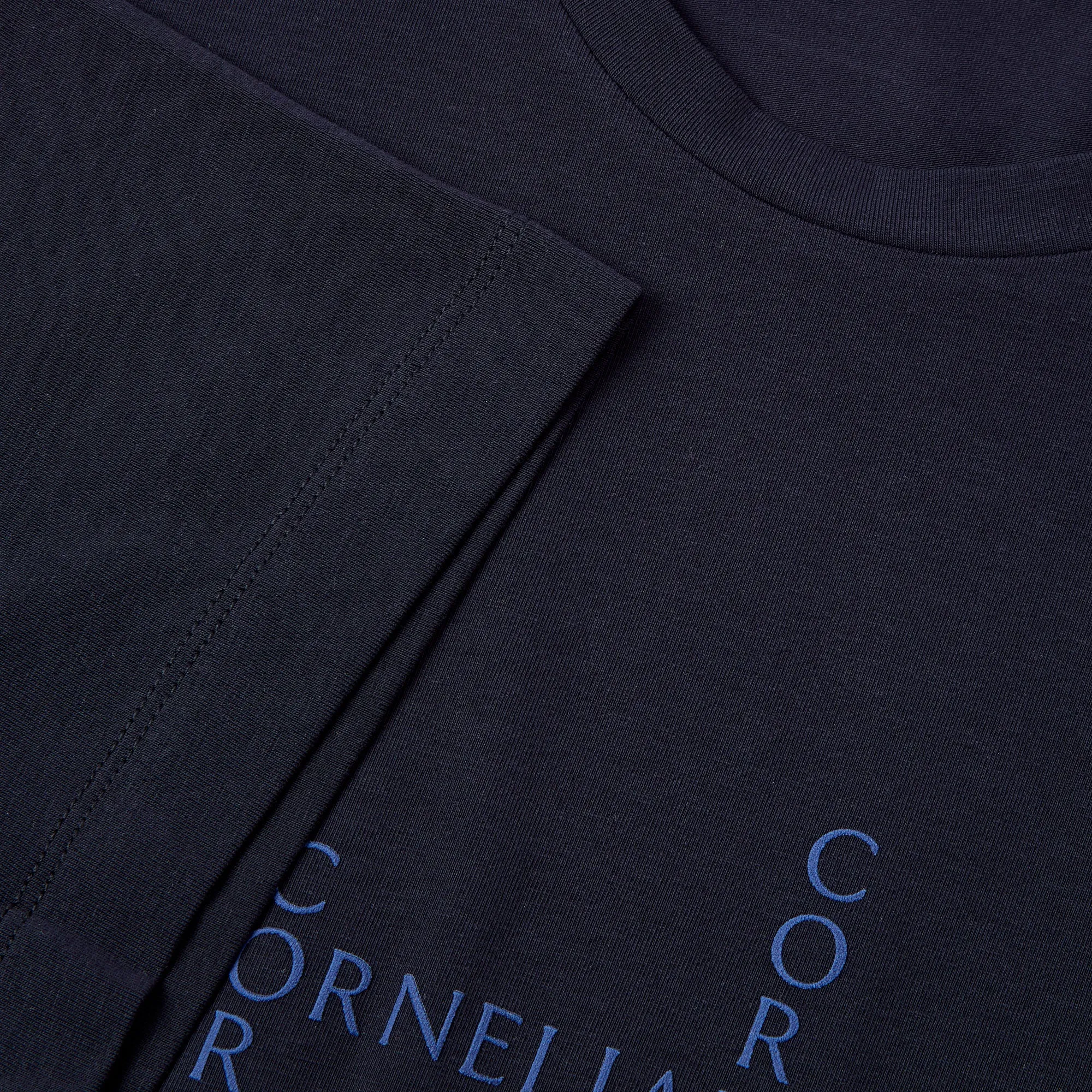 Corneliani Text Print Logo T-shirt (Navy)