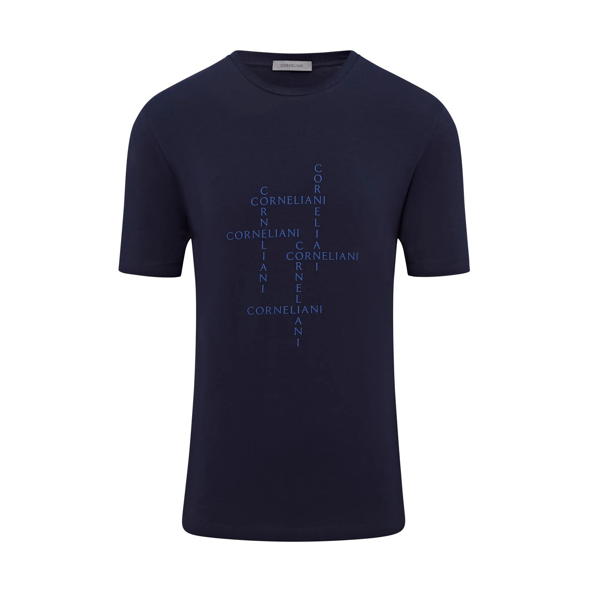 Corneliani Text Print Logo T-shirt (Navy)