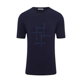 Corneliani Text Print Logo T-shirt (Navy)