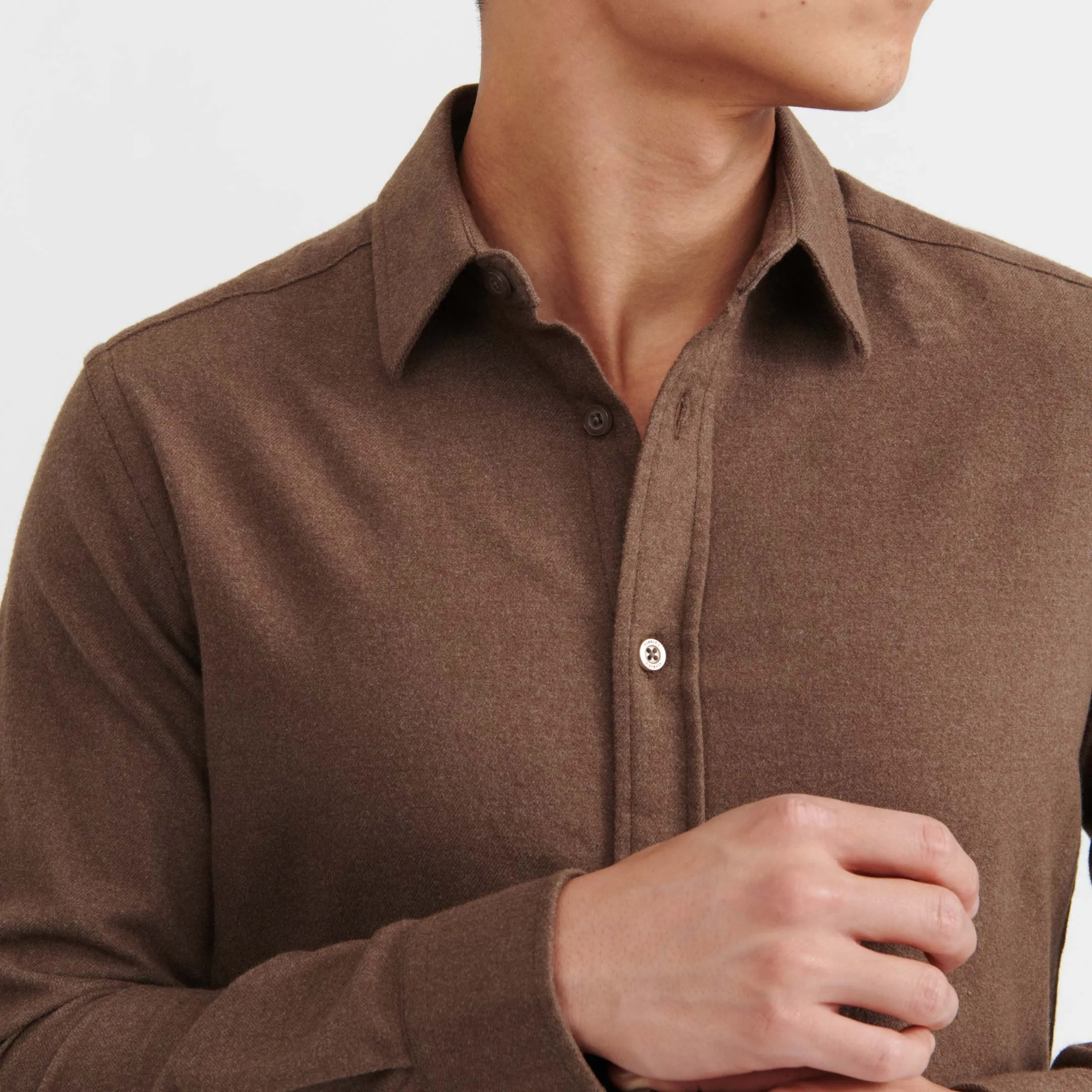 Dark Brown Brushed Shirt