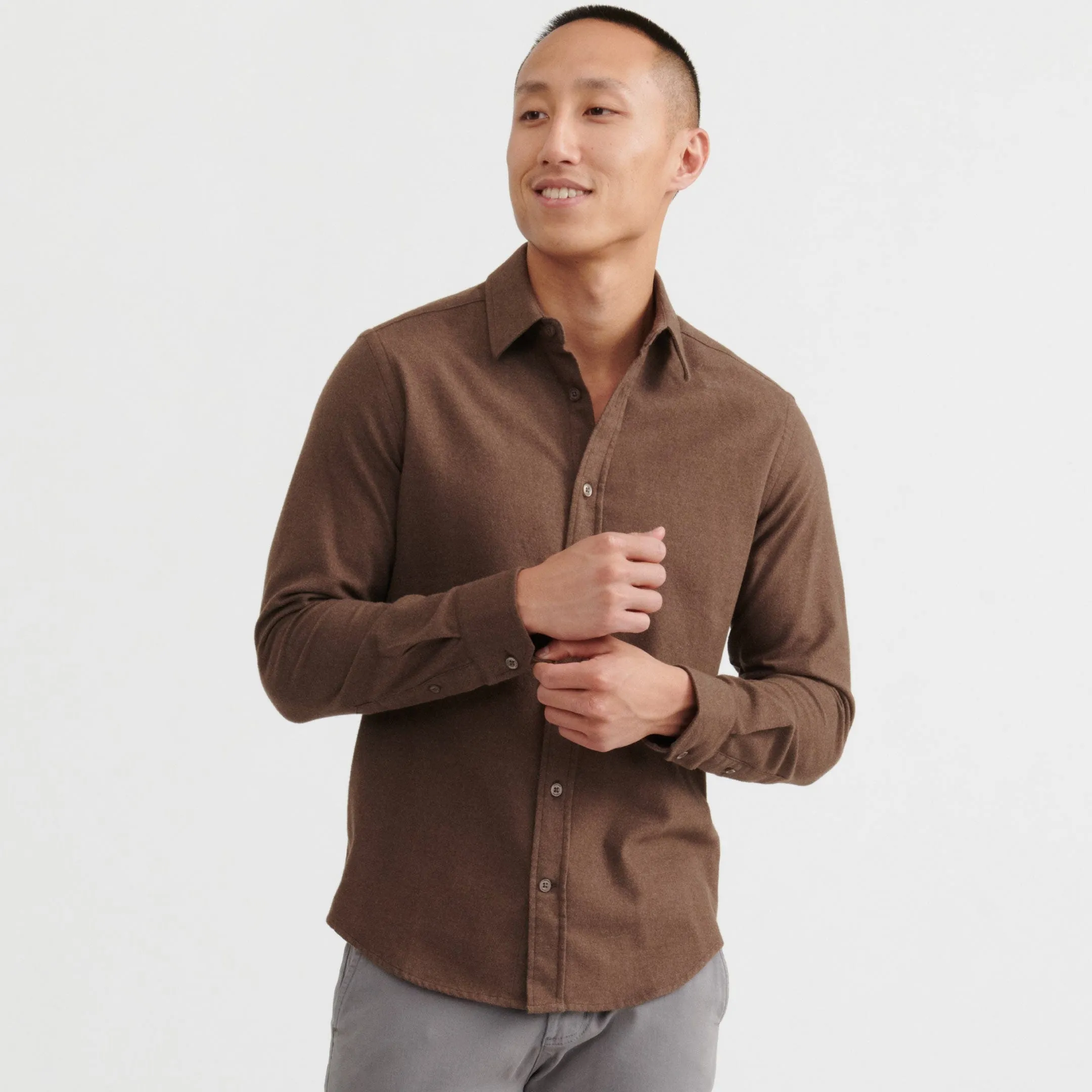 Dark Brown Brushed Shirt