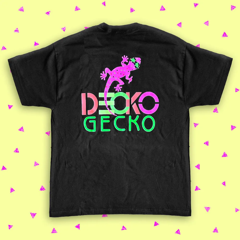 Deco Gecko - Black Tee