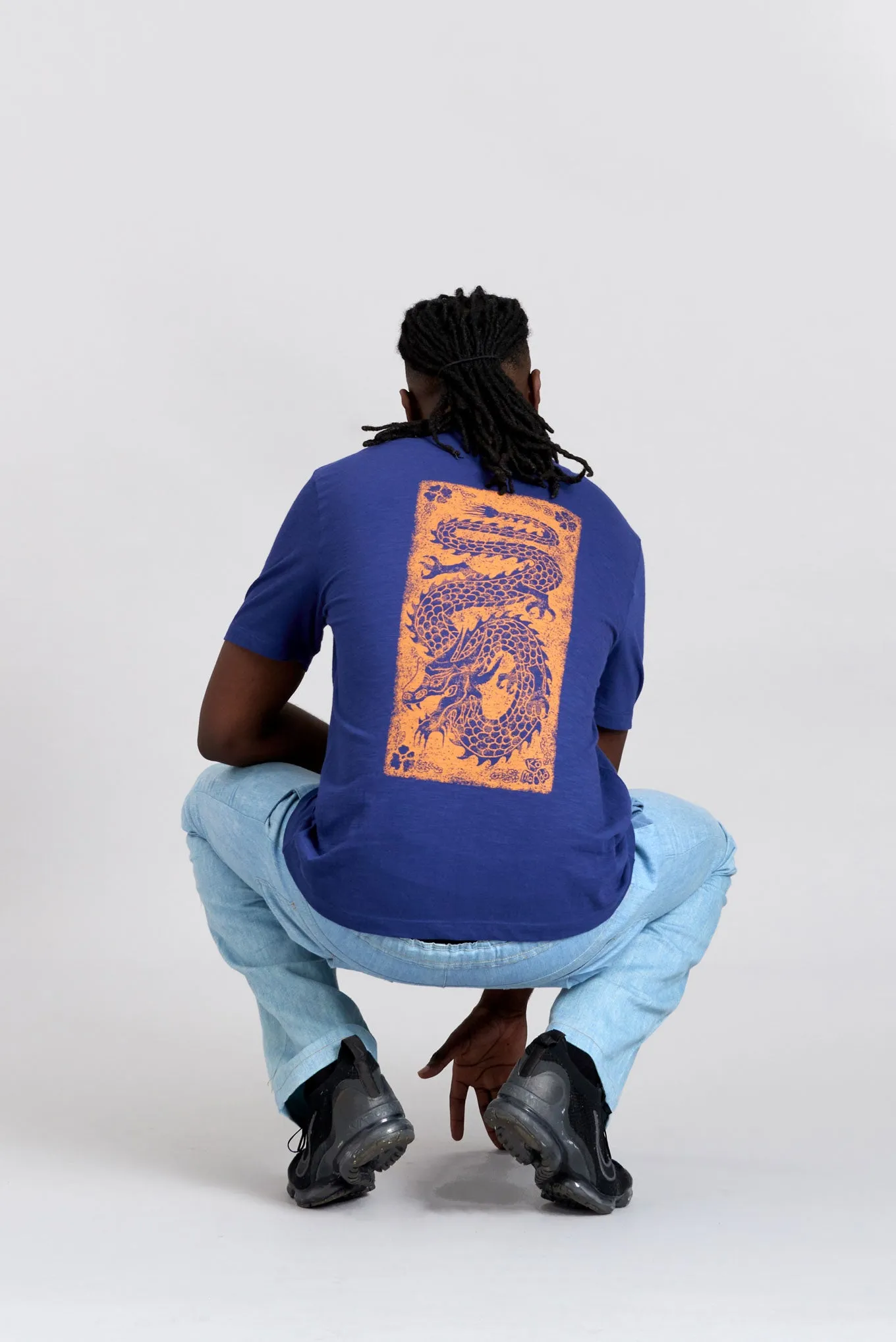 DRAGON - Organic Cotton Tee Navy