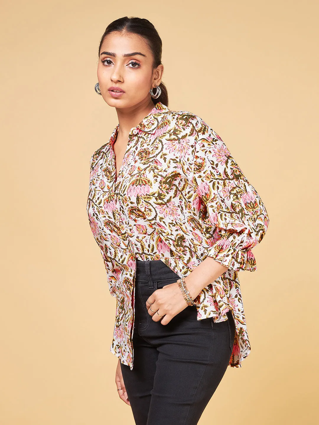 Echoes of Bliss Multicolour floral Shirt