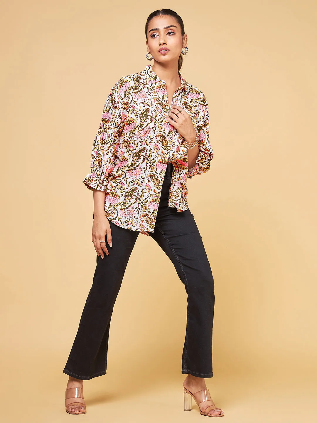 Echoes of Bliss Multicolour floral Shirt