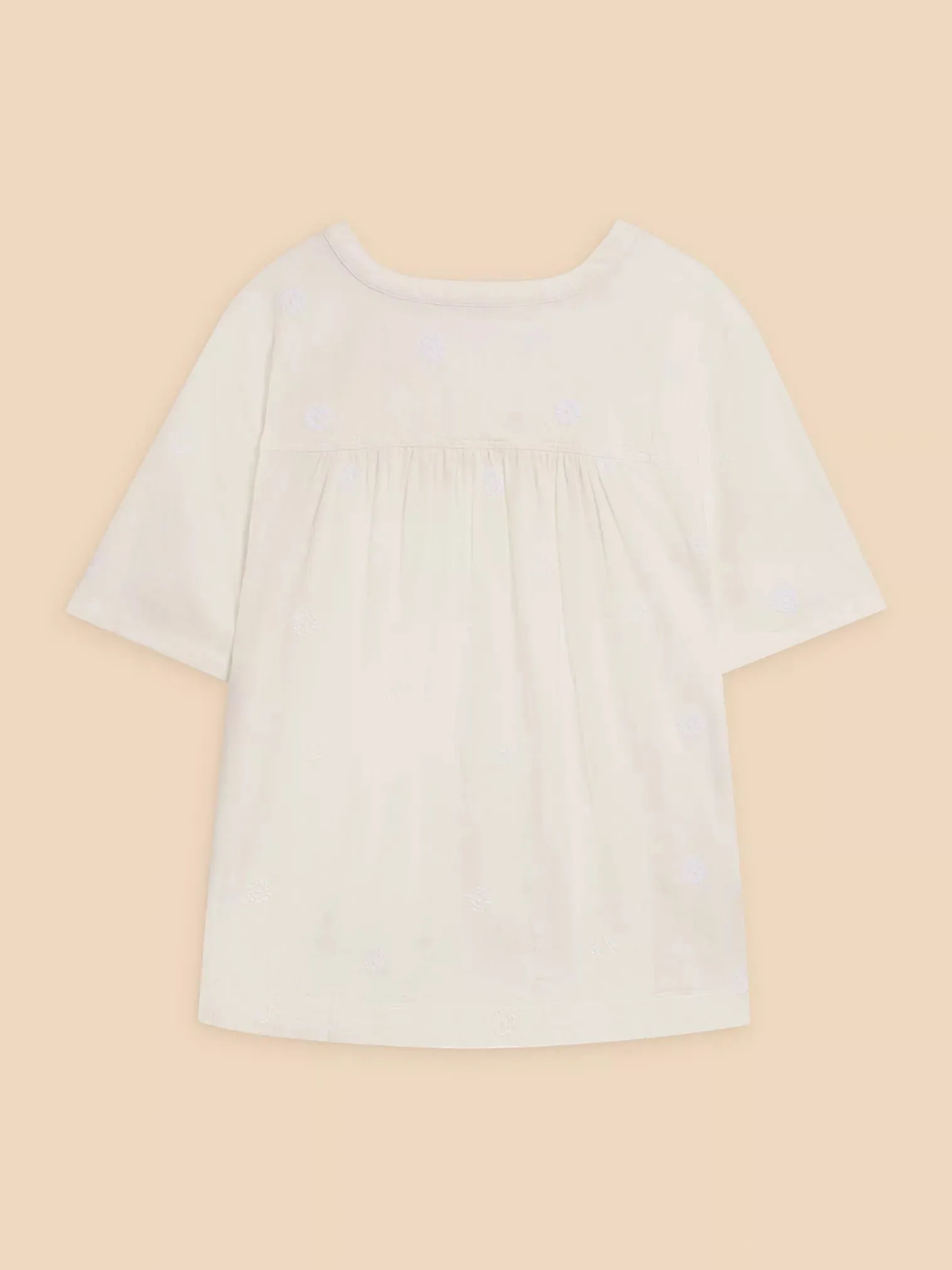 Elodie Linen Blend Top - Natural White