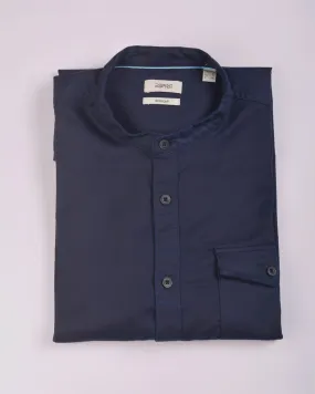 Esprit Cotton Shirt with Band Collar Regular Fit