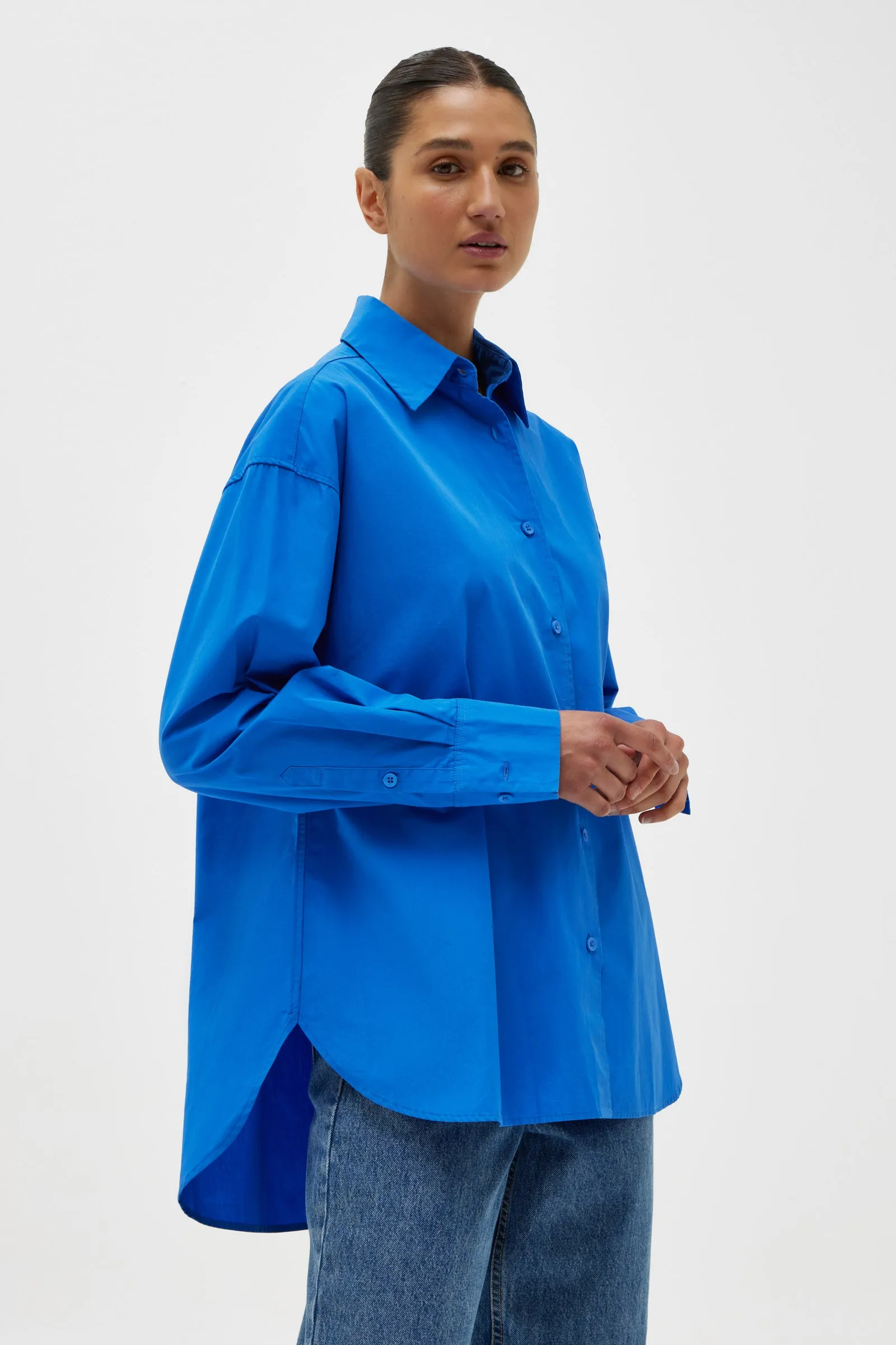 Everyday Poplin Shirt Cobalt