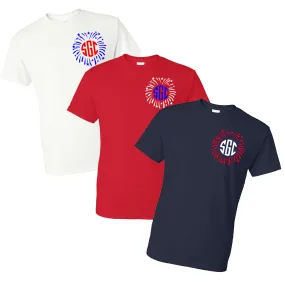 FIREWORKS MONOGRAM T-SHIRT (LEFT CHEST)