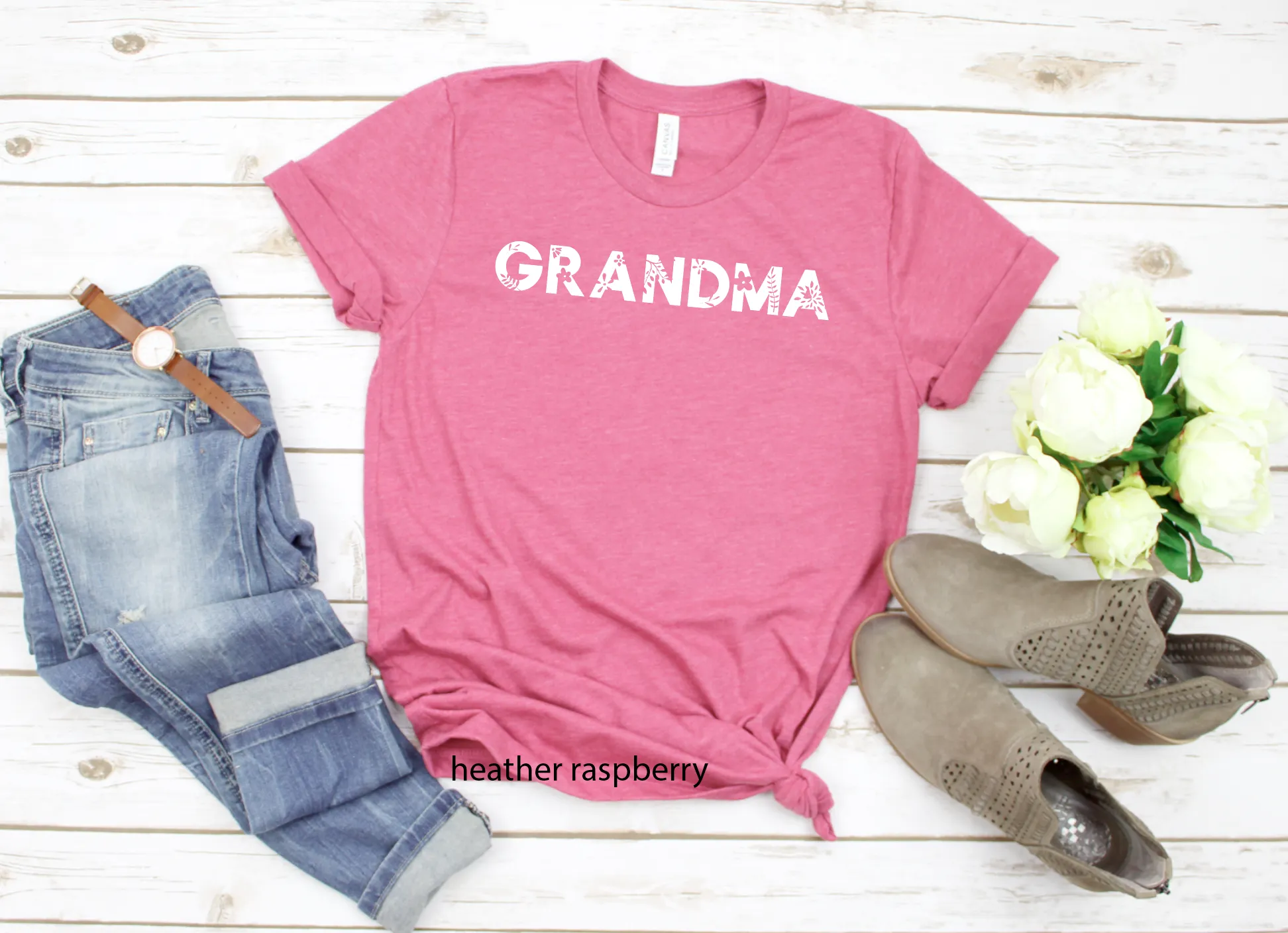 Floral Grandma Premium Tshirt