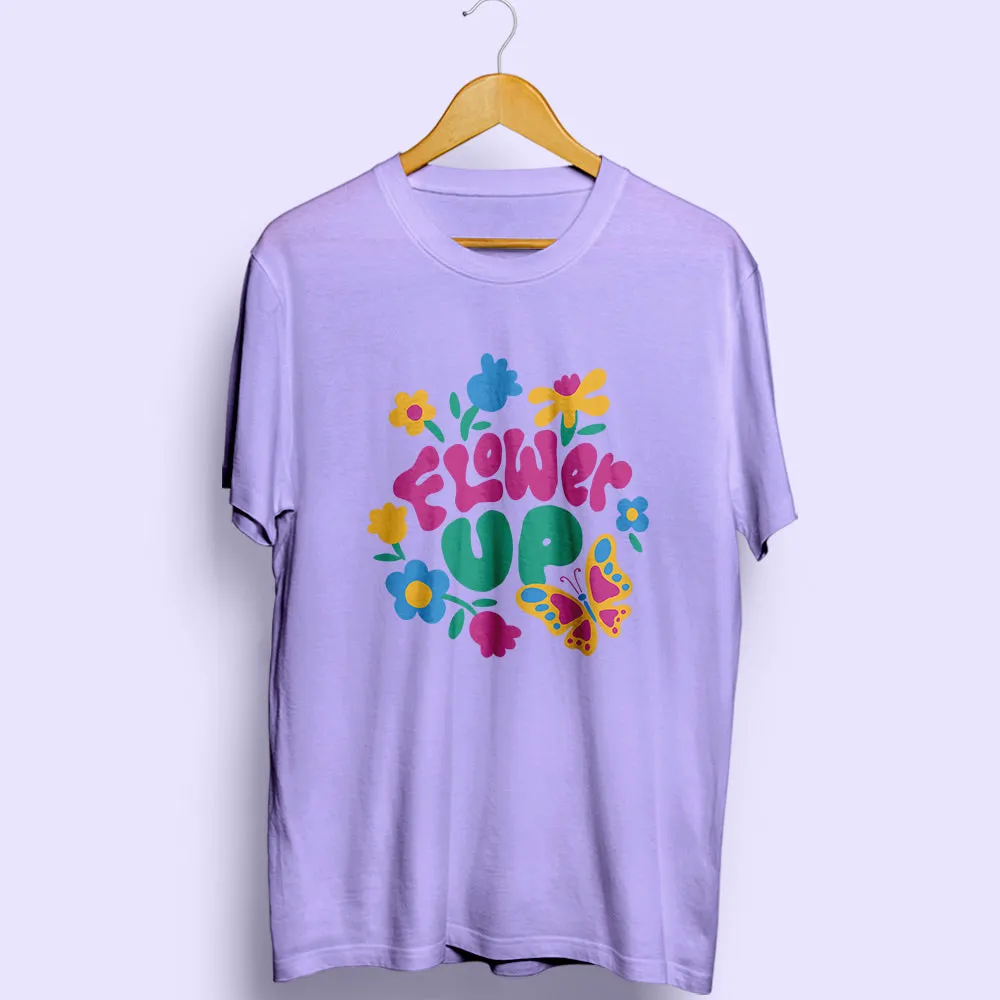 Flower Up Half Sleeve T-Shirt