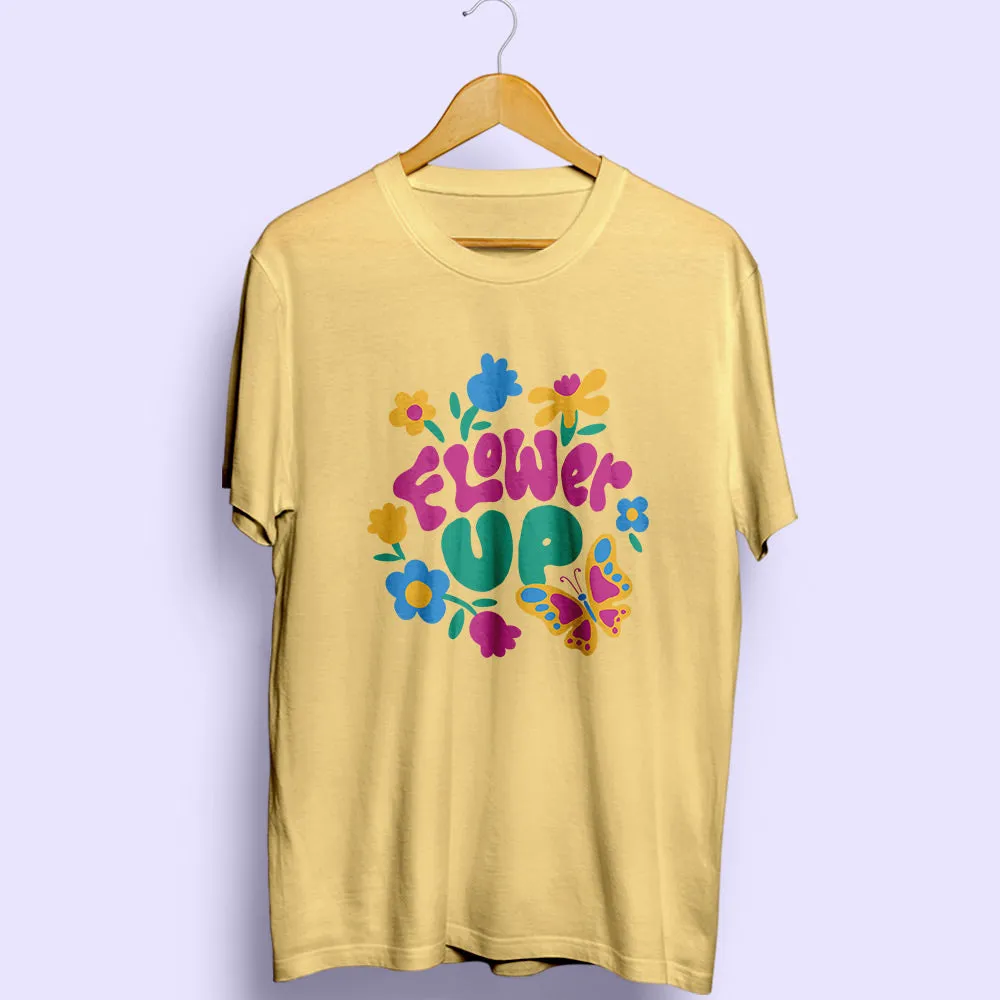 Flower Up Half Sleeve T-Shirt