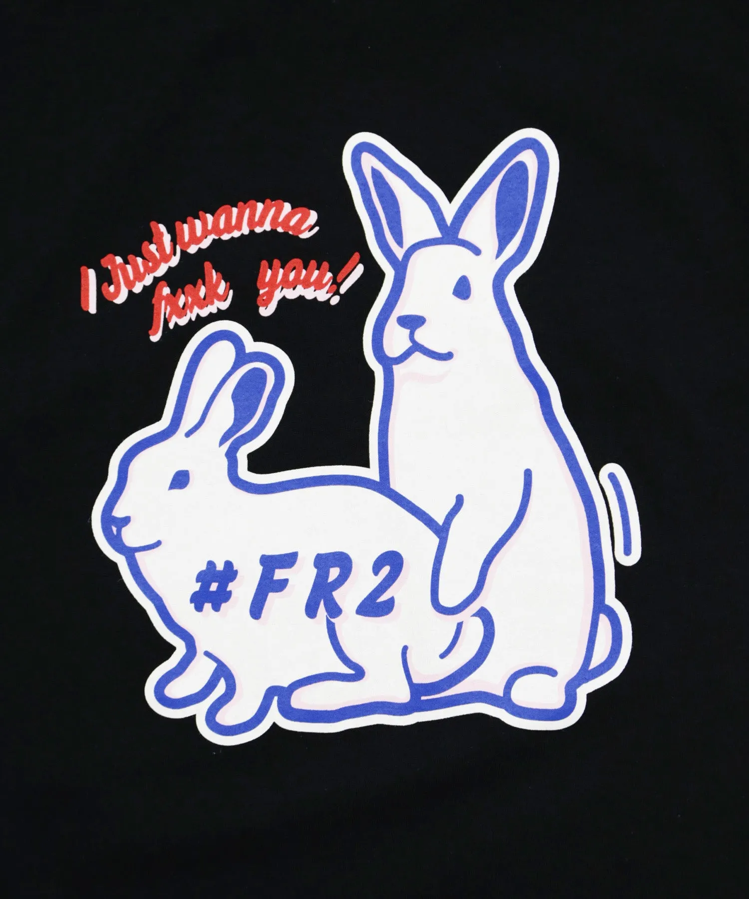 #FR2 PLAYING RABBITS L/S T-SHIRT-BLACK